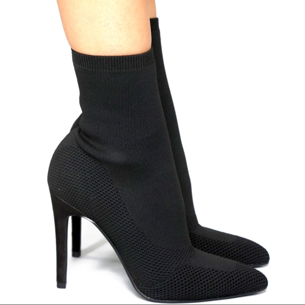 I’m in knitted heeled booties